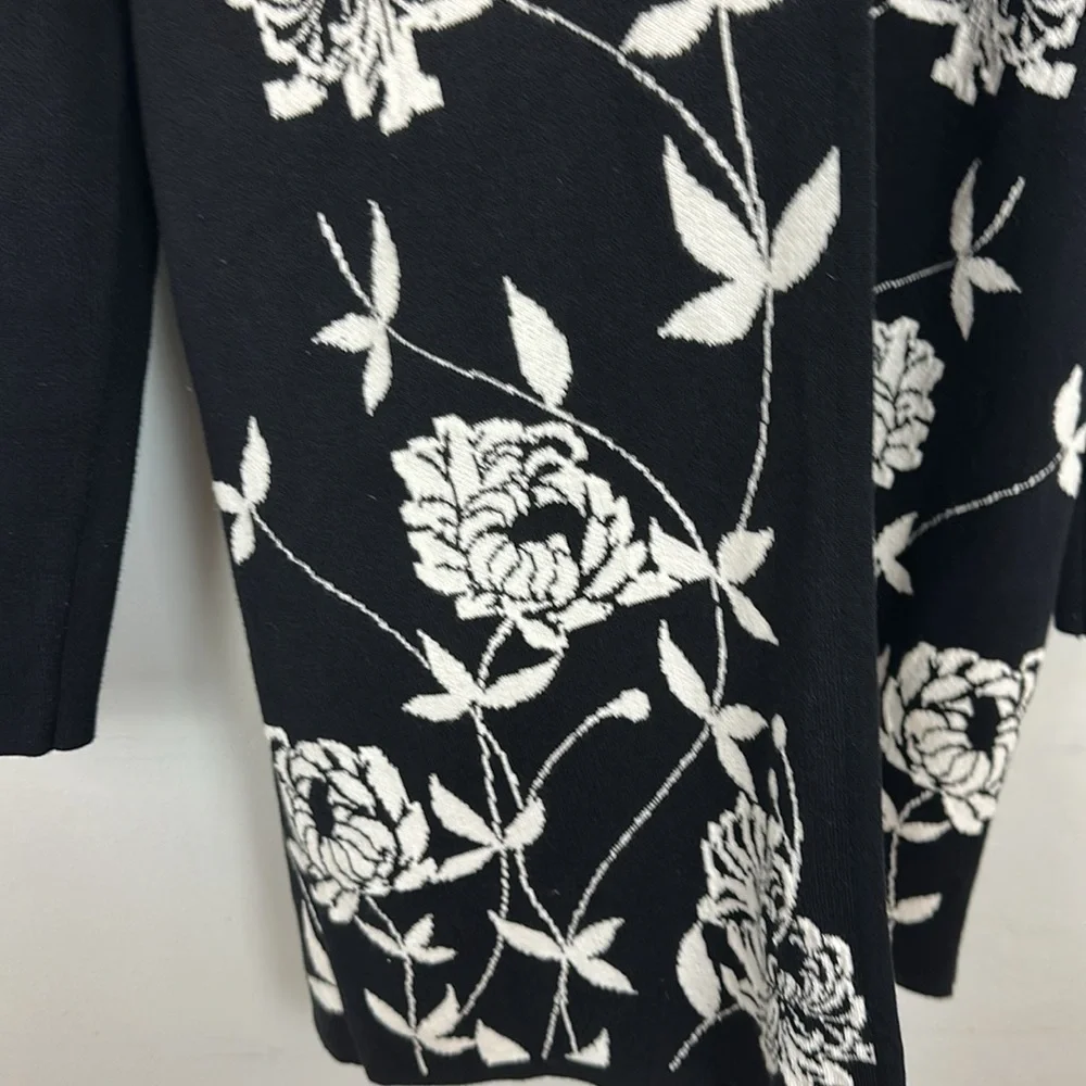 ALFANI Arched Garden Open Cardigan Black Sz S